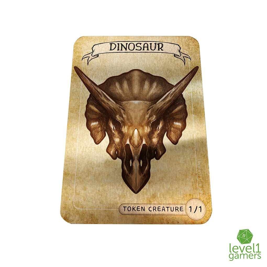 Dinosaur - Metal Token Magic Card Level 1 Gamers