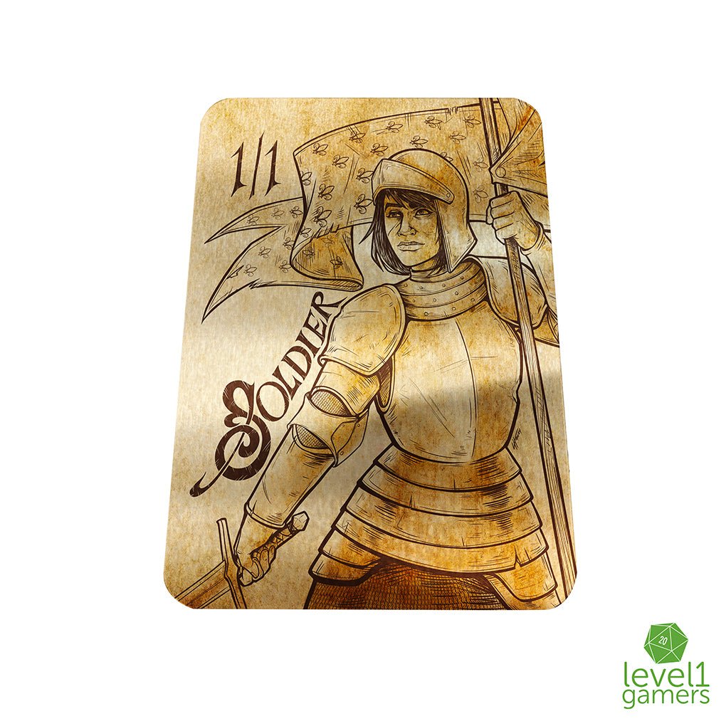 Joan of Arc Soldier - Metal Token Magic Card Level 1 Gamers