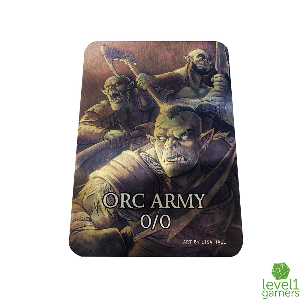 Orc Army Metal Token Magic Card Level 1 Gamers