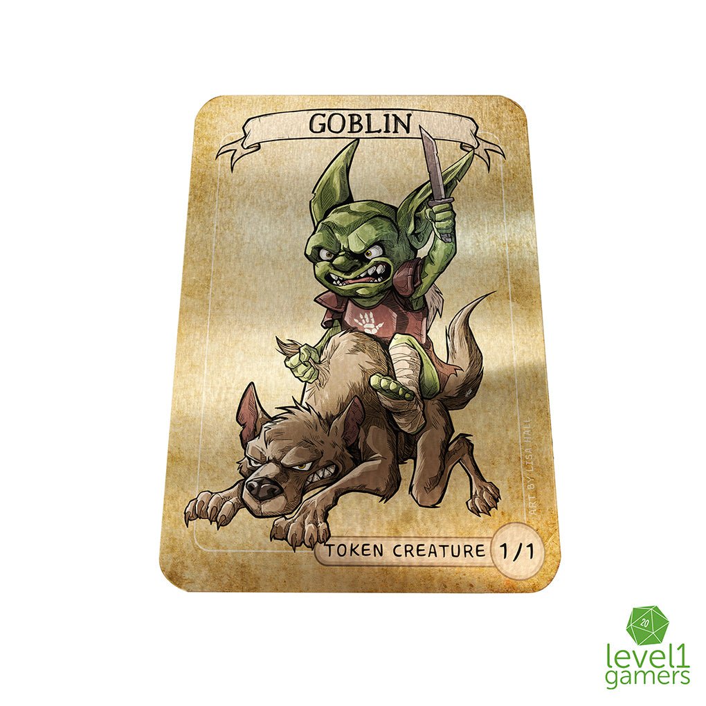 Fierce Goblin Metal Token Magic Card Level 1 Gamers