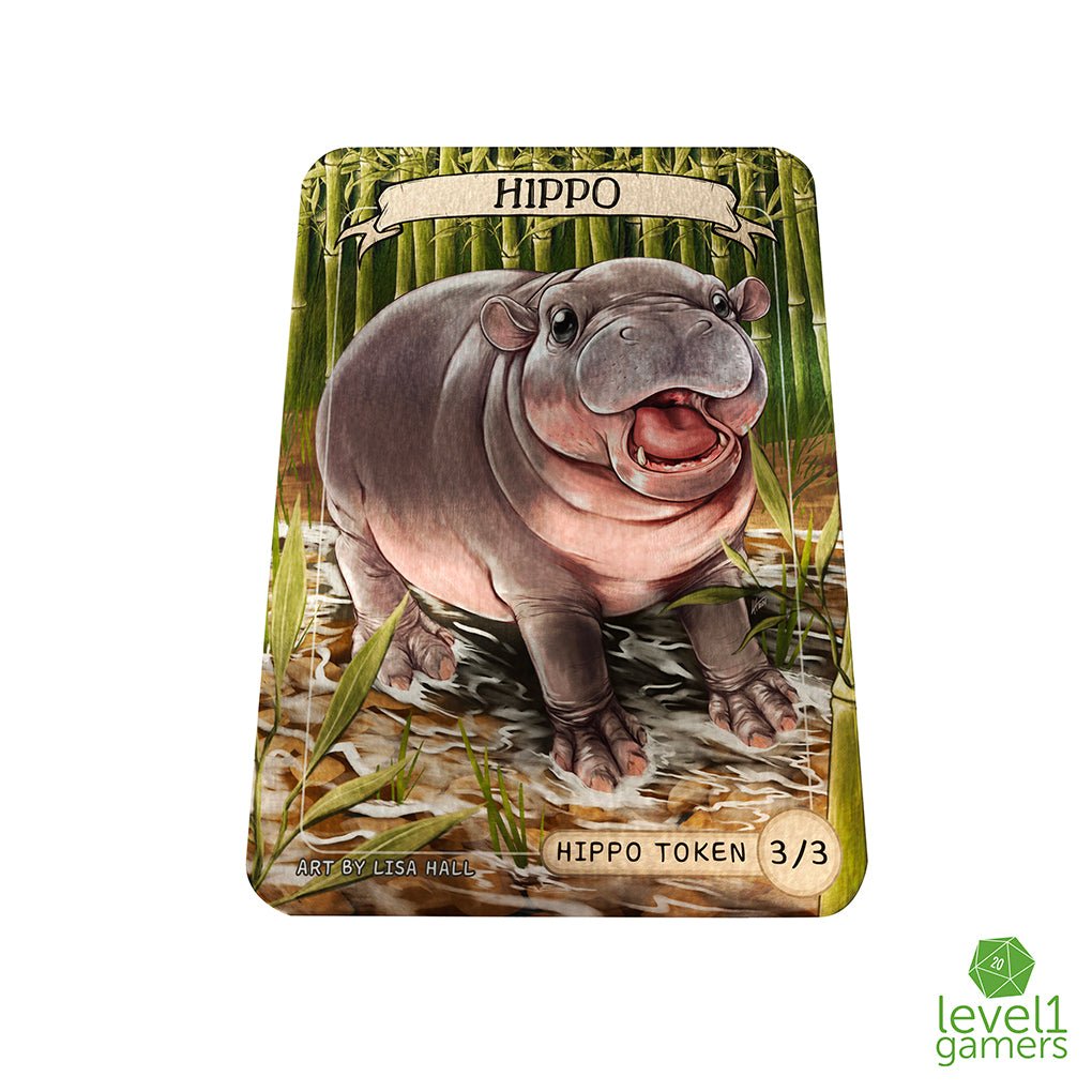 Pygmy Hippo - Metal Token Magic Card Level 1 Gamers