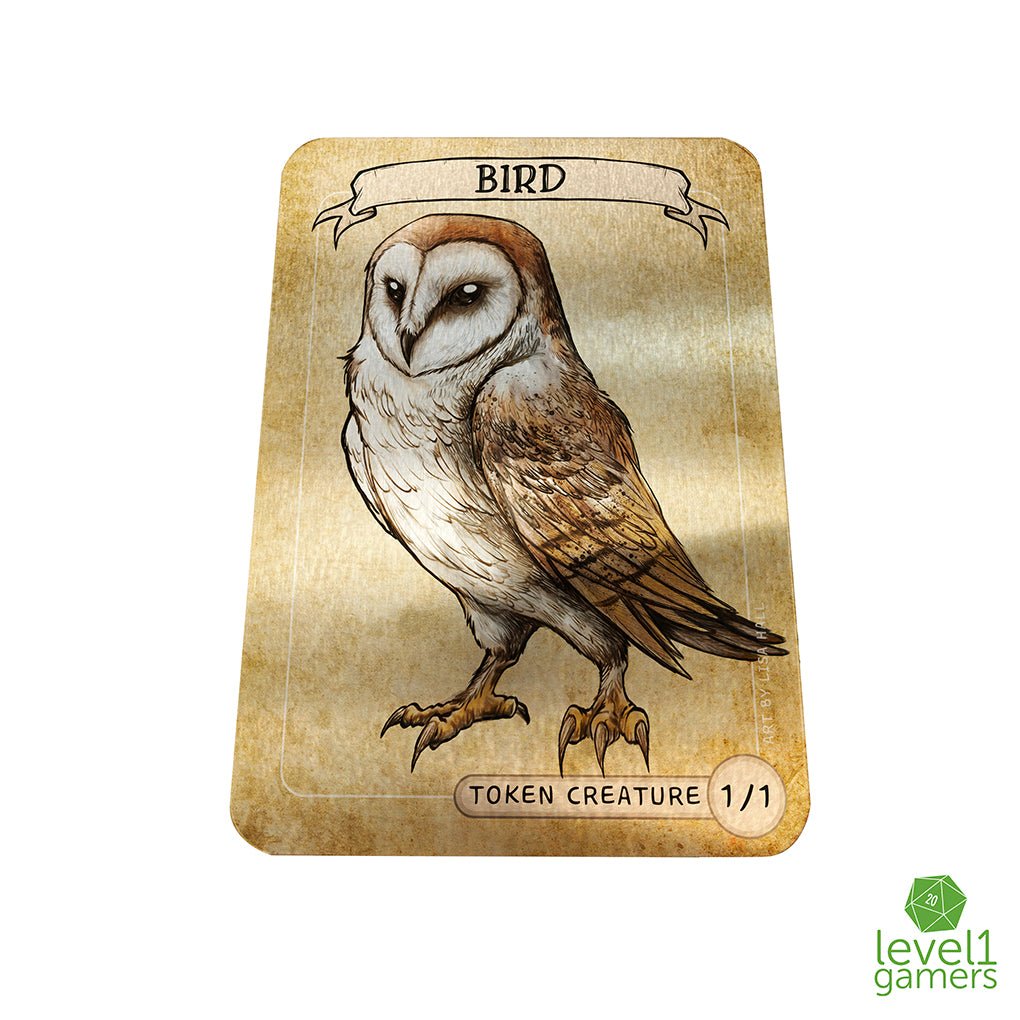 Bird (Owl) - Metal Token Magic Card Level 1 Gamers