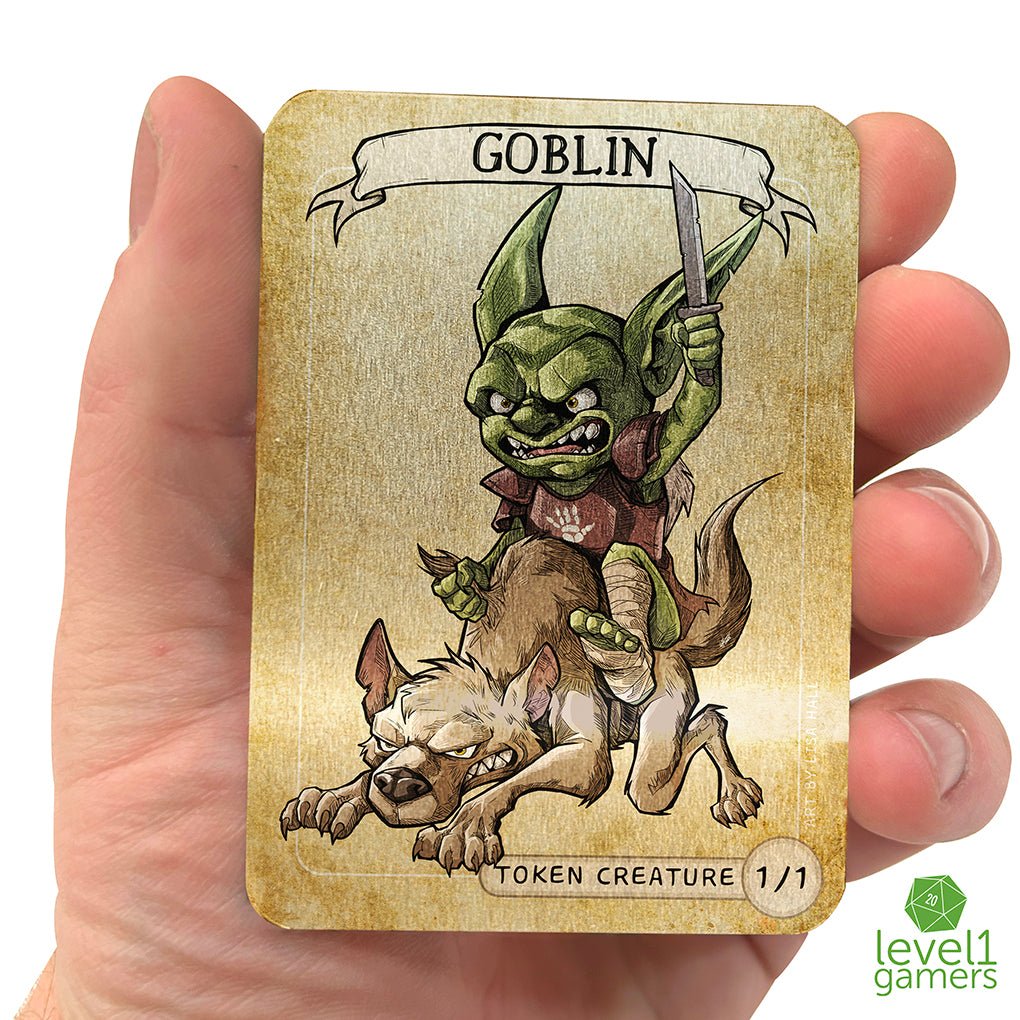 Fierce Goblin Metal Token Magic Card Level 1 Gamers