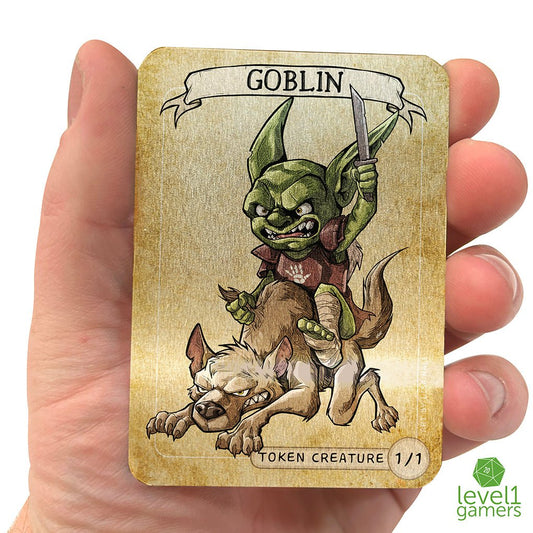 Fierce Goblin Metal Token Magic Card Level 1 Gamers