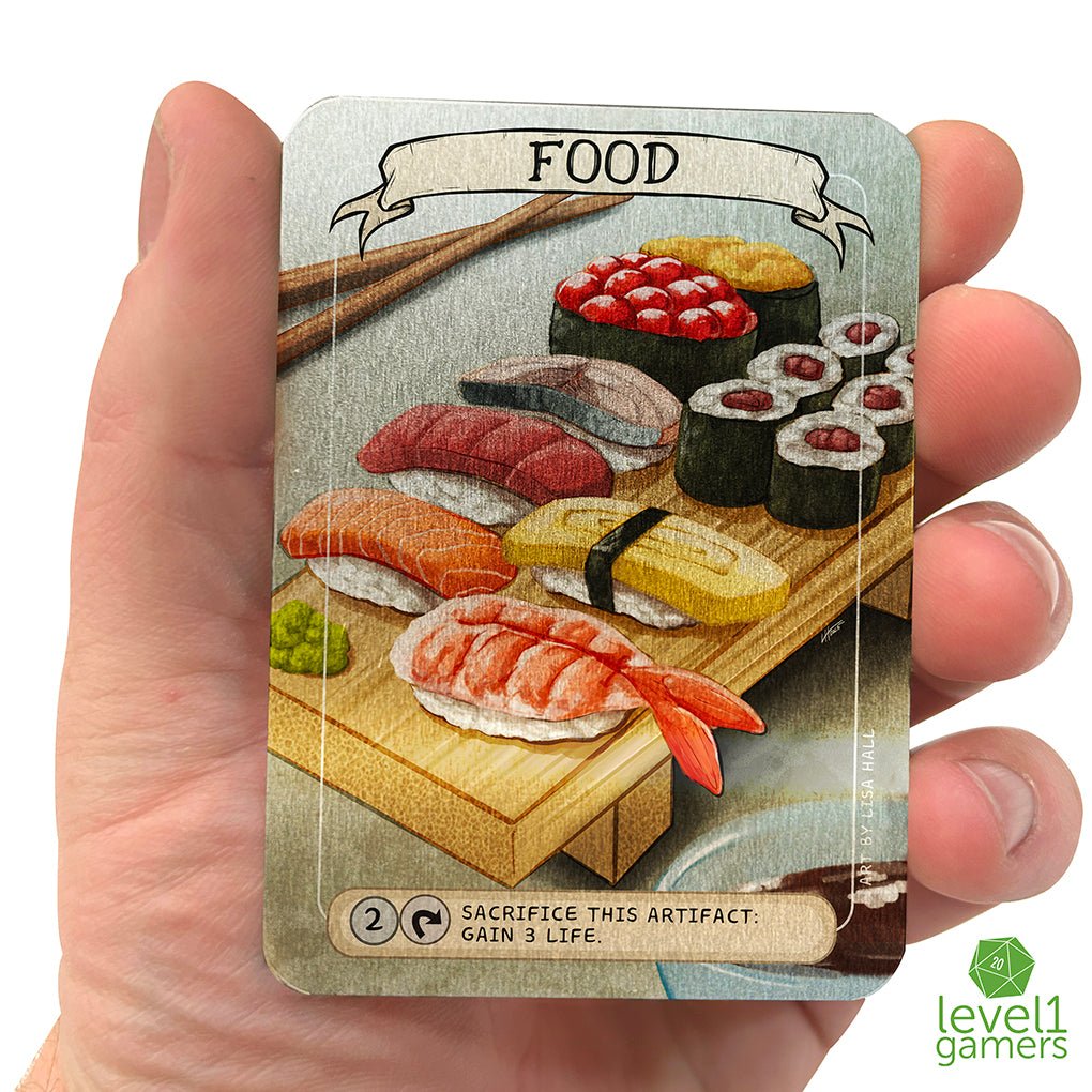 Sushi Food - Metal Token Magic Card Level 1 Gamers