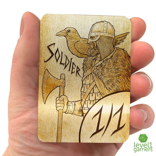 Viking Soldier - Metal Token Magic Card Level 1 Gamers