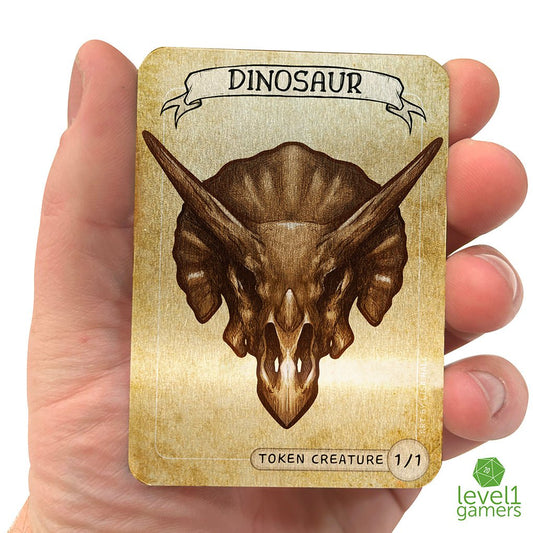 Dinosaur - Metal Token Magic Card Level 1 Gamers