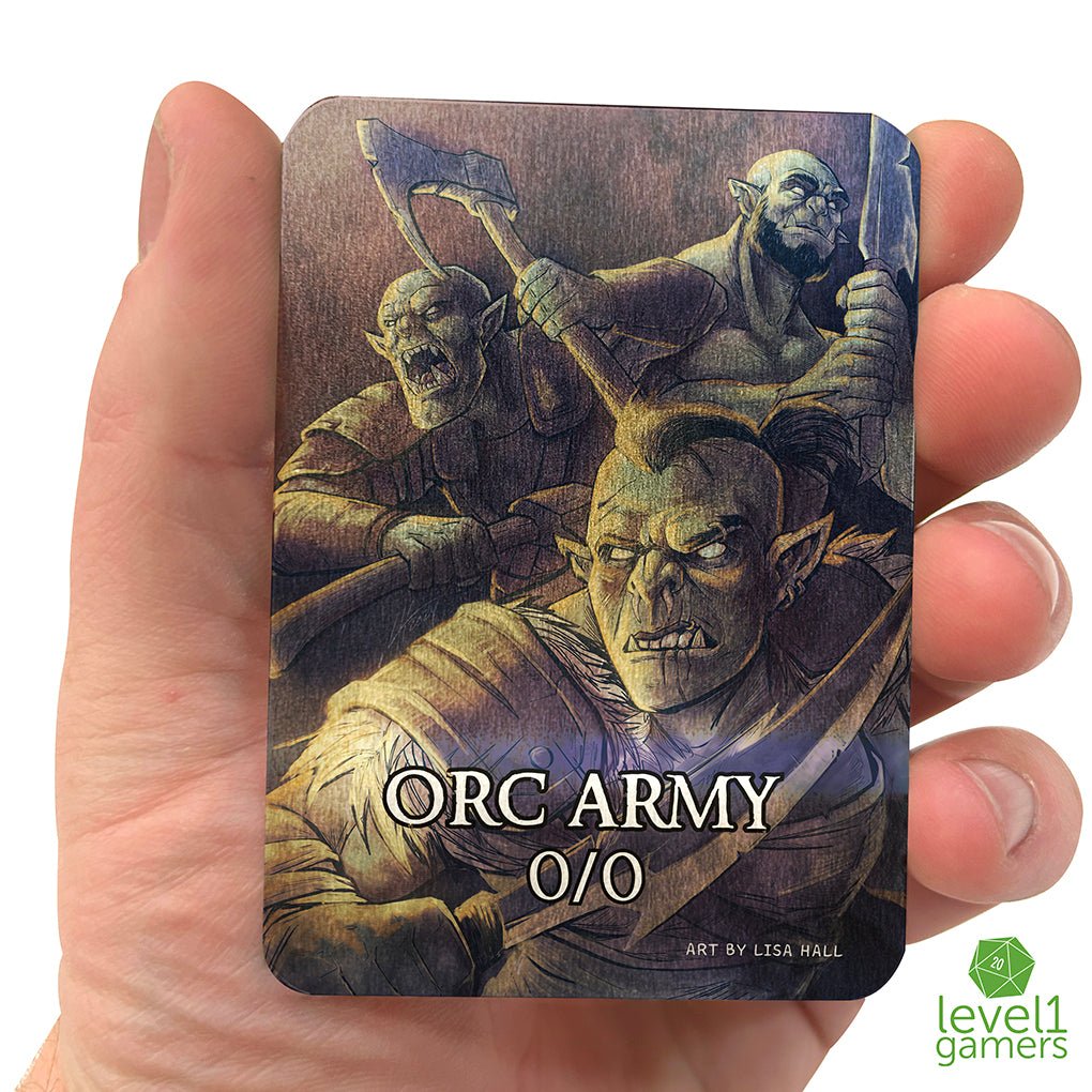 Orc Army Metal Token Magic Card Level 1 Gamers