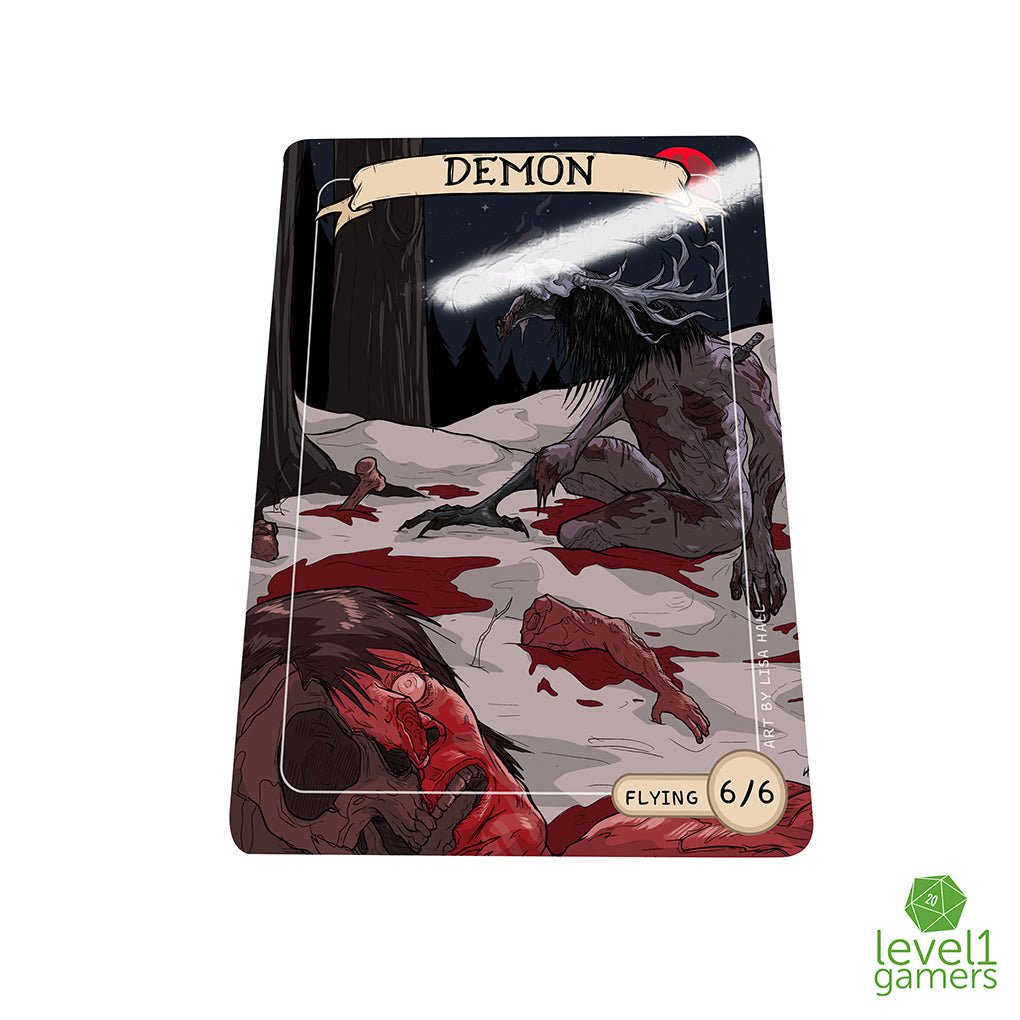 Demon - Metal Token Magic Card  Level 1 Gamers   