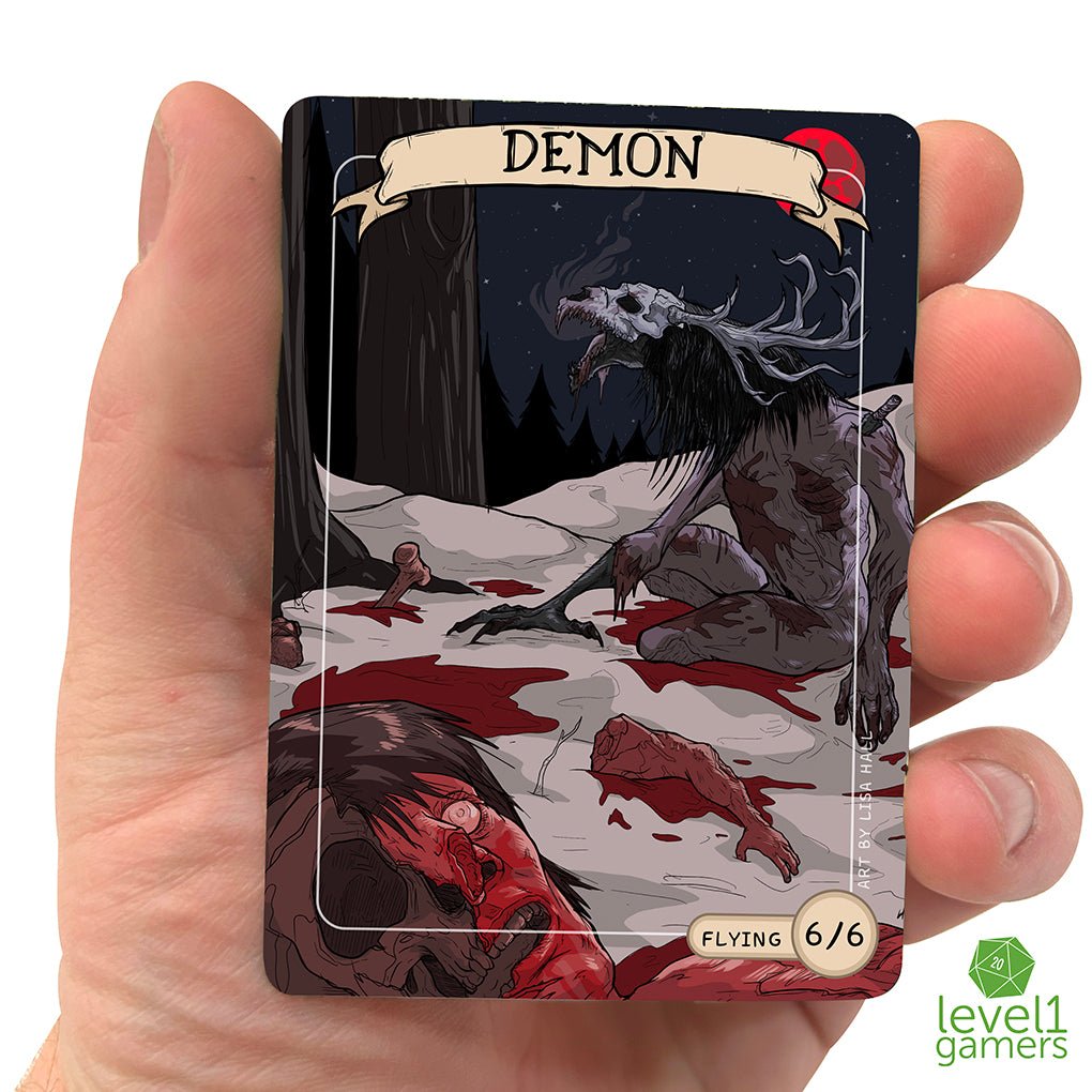 Demon - Metal Token Magic Card  Level 1 Gamers   