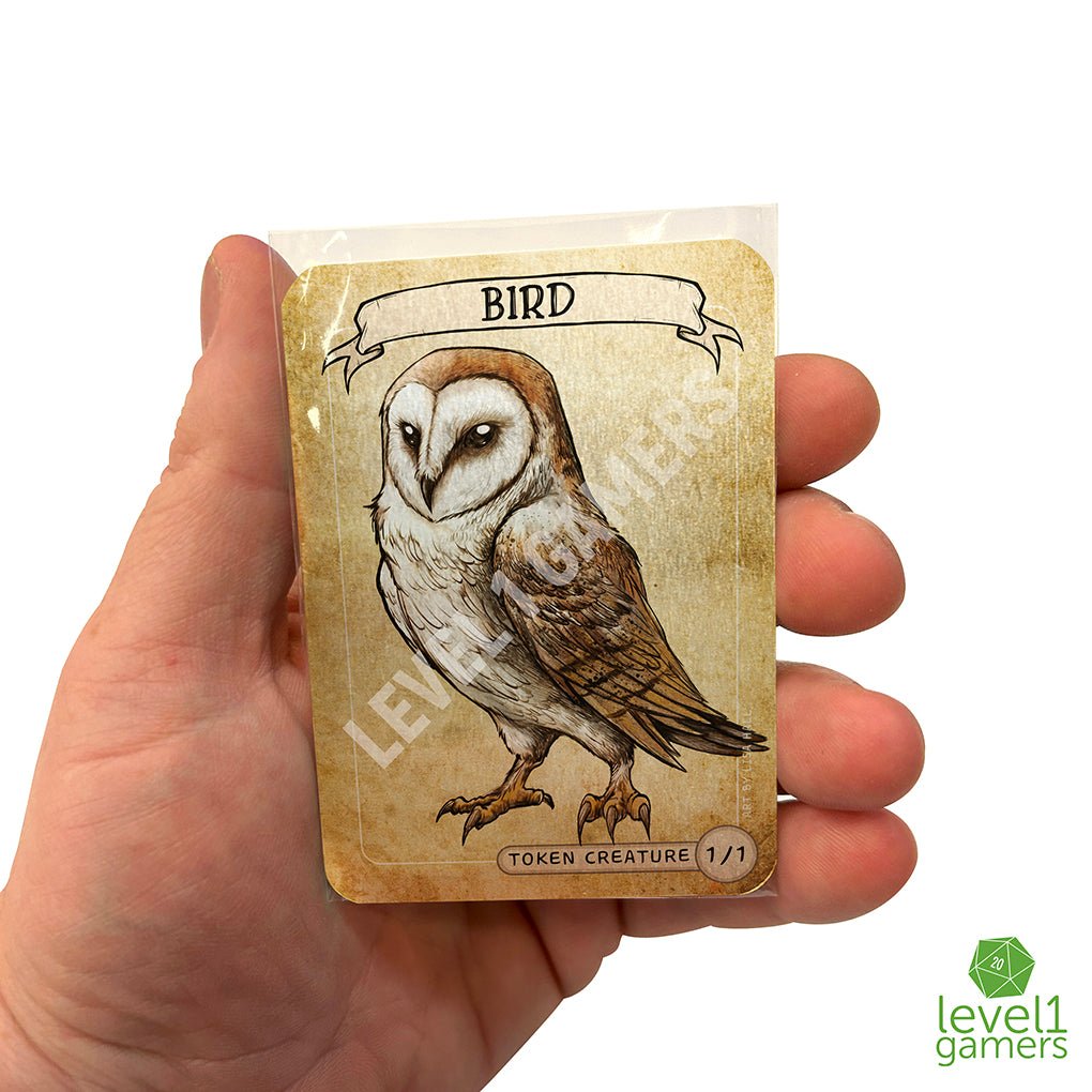 Bird (Owl) - Metal Token Magic Card Level 1 Gamers