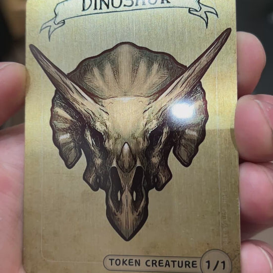 Dinosaur - Metal Token Magic Card Level 1 Gamers