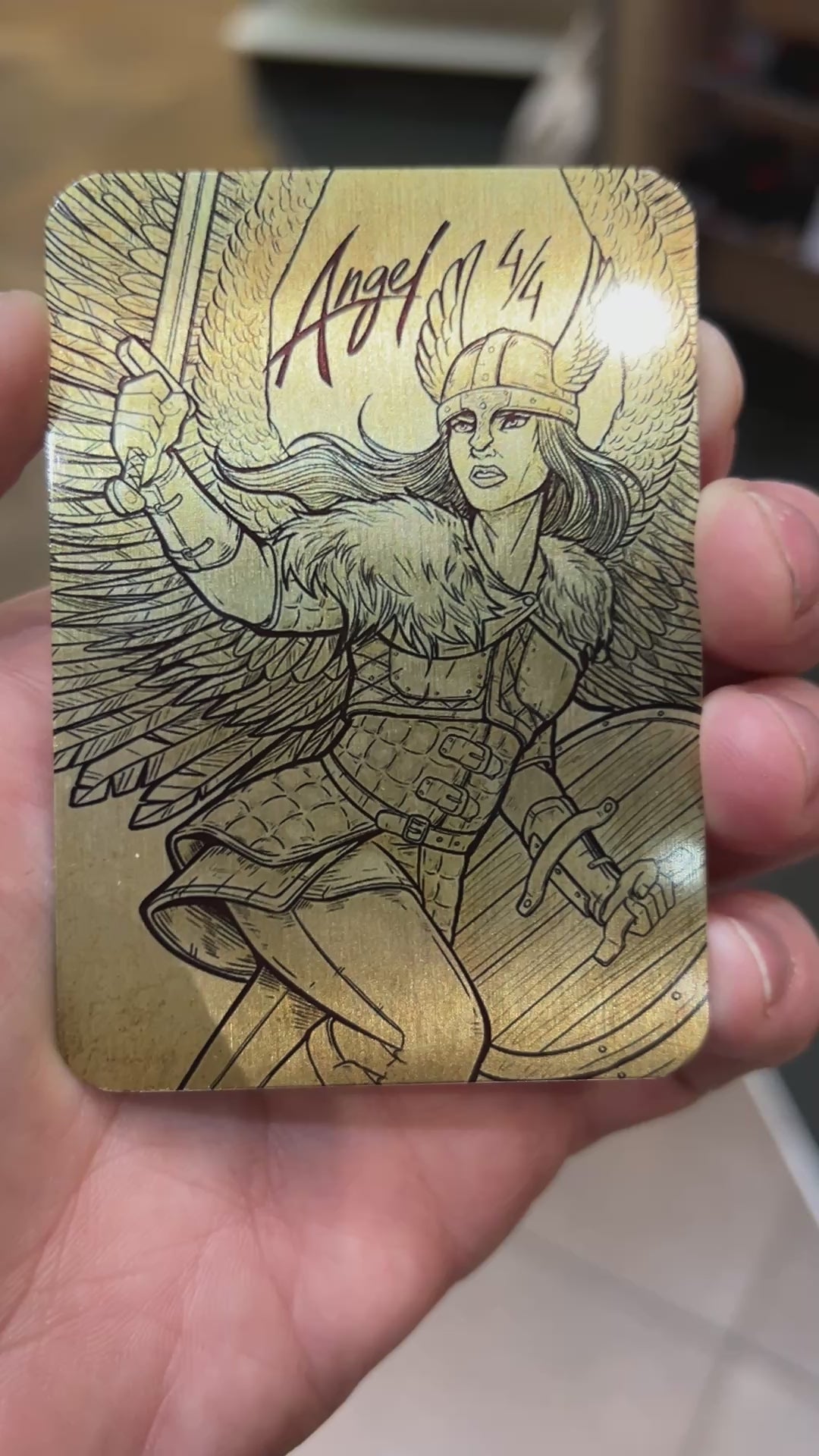 Valkyrie Angel - Metal Token Magic Card Level 1 Gamers