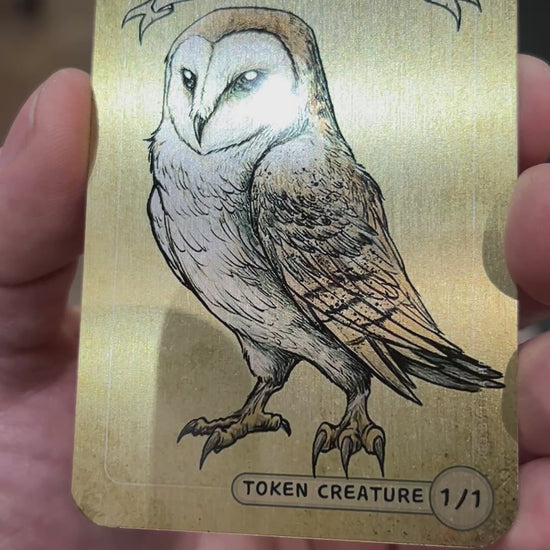 Bird (Owl) - Metal Token Magic Card Level 1 Gamers