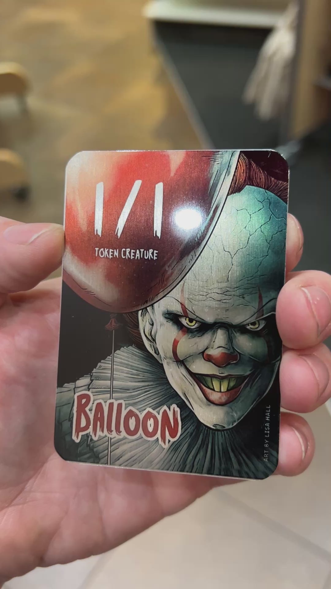 Balloon (Pennywise) - Metal Token Magic Card Level 1 Gamers