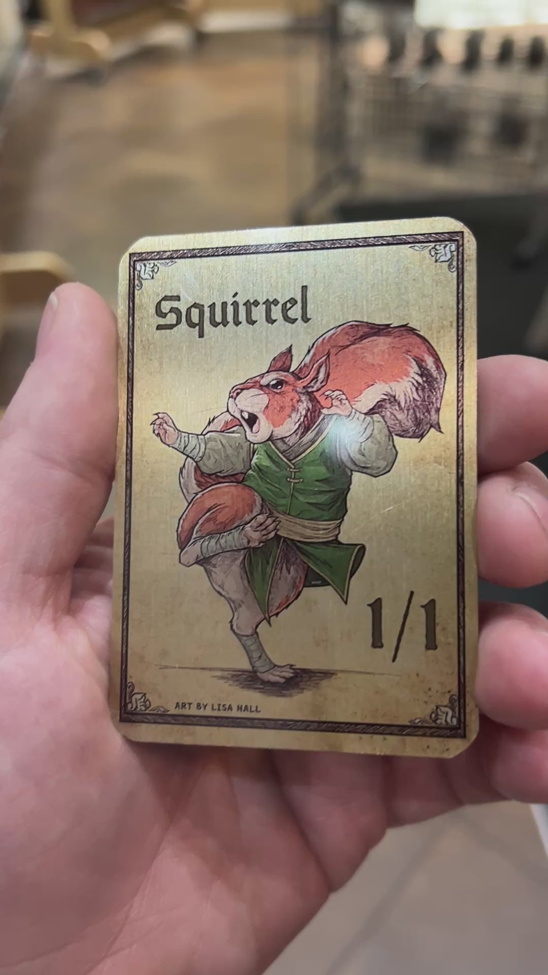 Squirrel - Metal Token Magic Card Level 1 Gamers