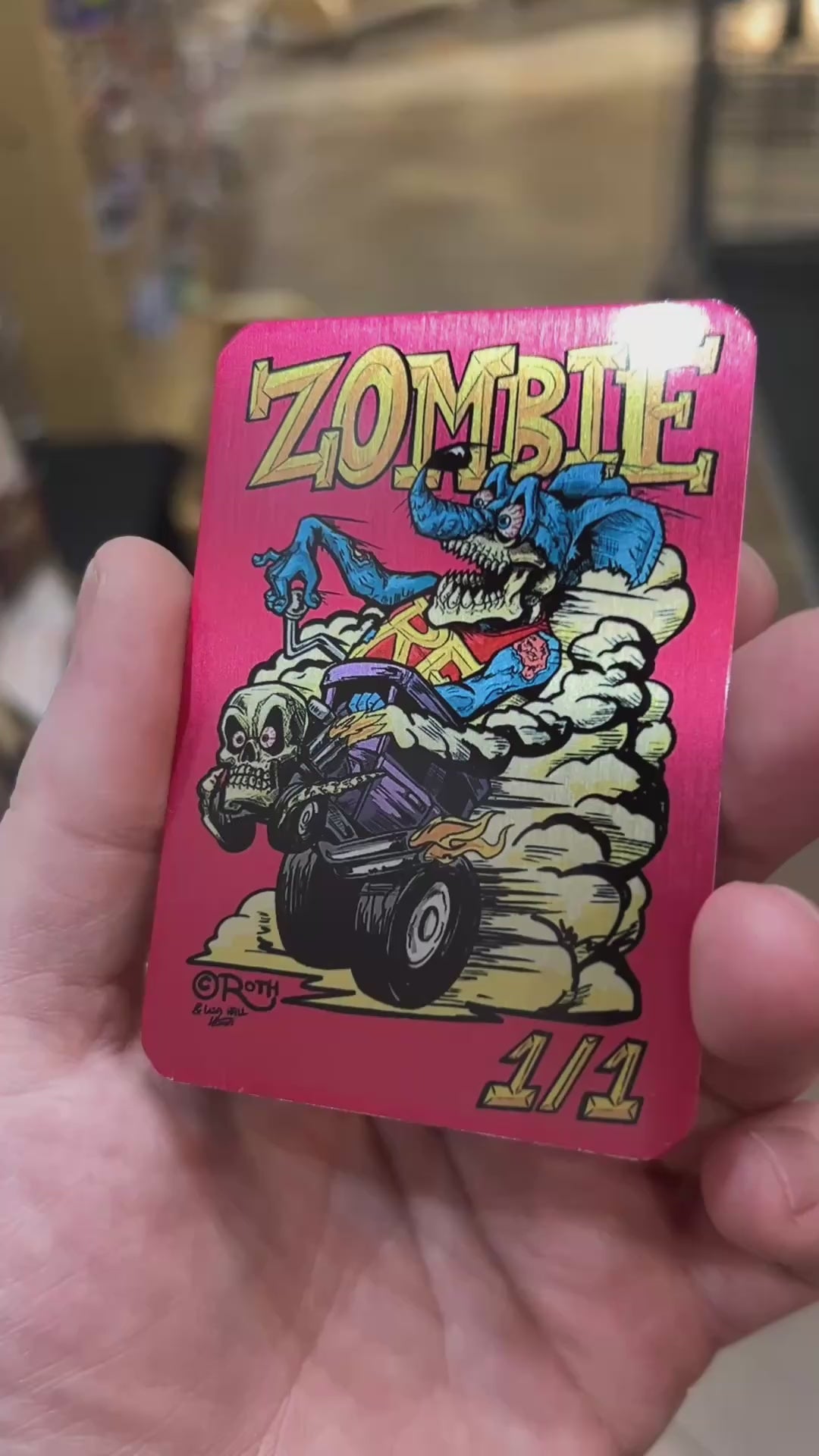 Zombie (Rat Fink) - Metal Token Magic Card Level 1 Gamers