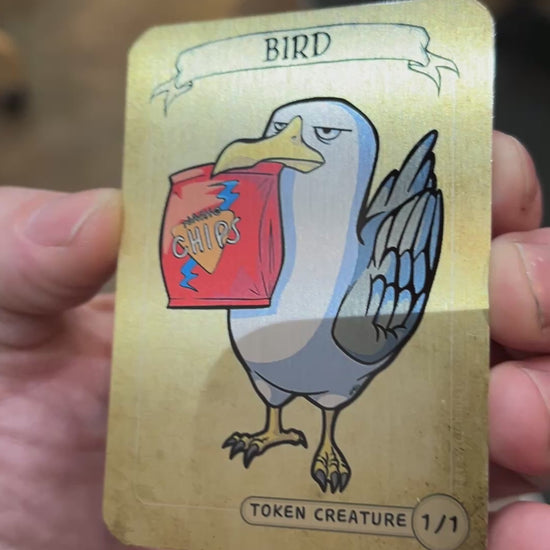 Bird (Seagull) - Metal Token Magic Card Level 1 Gamers