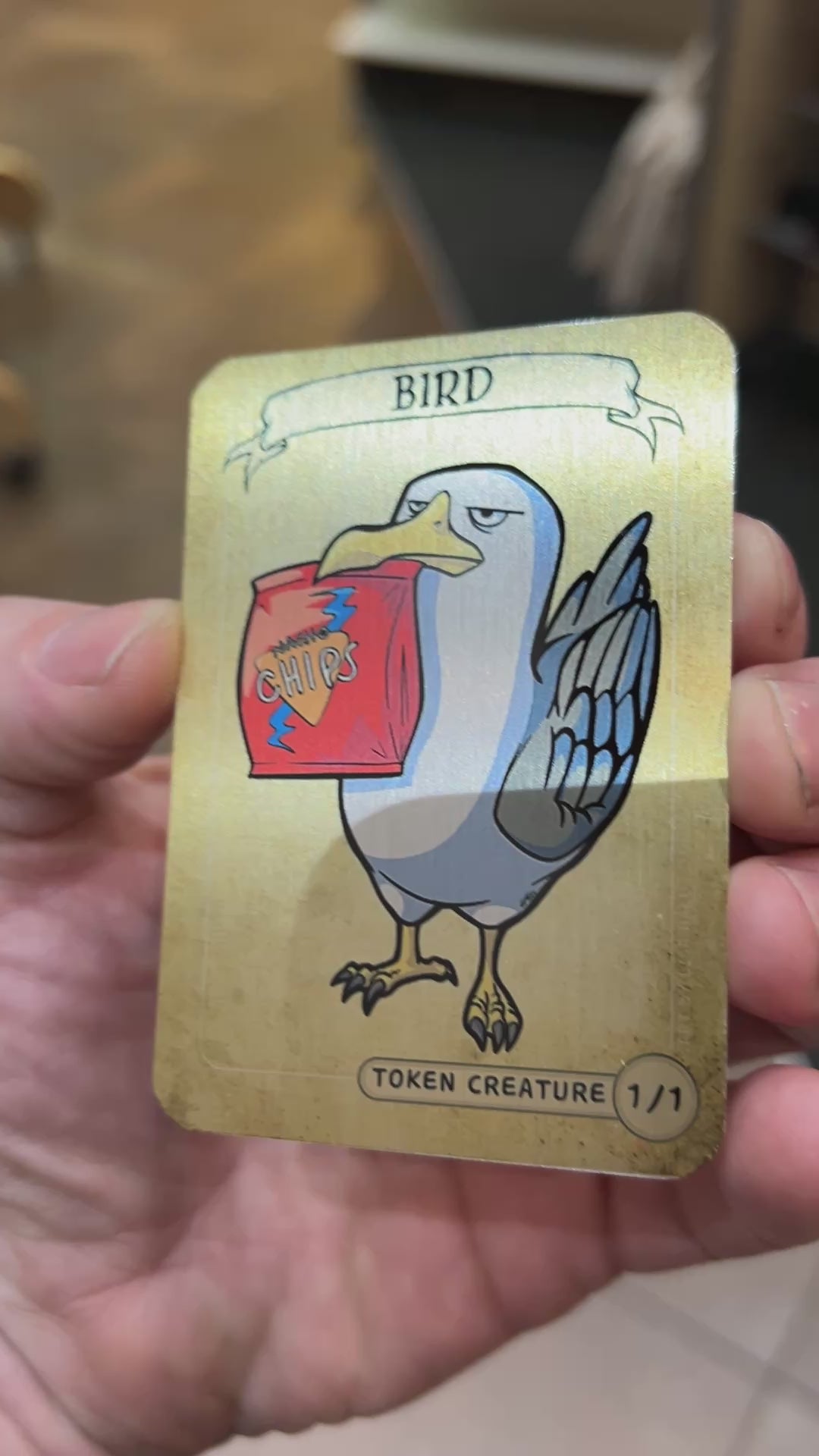 Bird (Seagull) - Metal Token Magic Card Level 1 Gamers