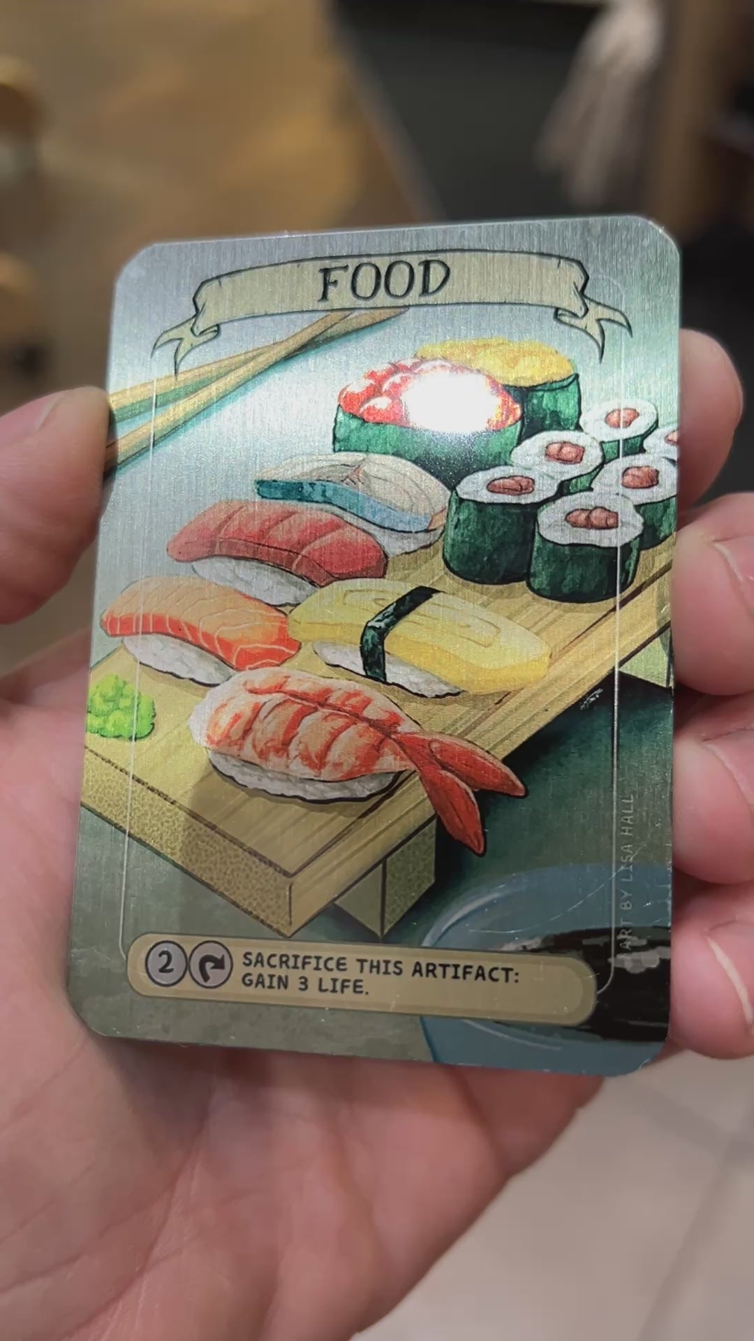 Sushi Food - Metal Token Magic Card Level 1 Gamers