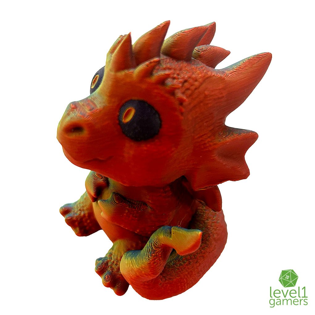 Mystery Color 3D Printed Sitting Dragon Toy Level 1 Gamers