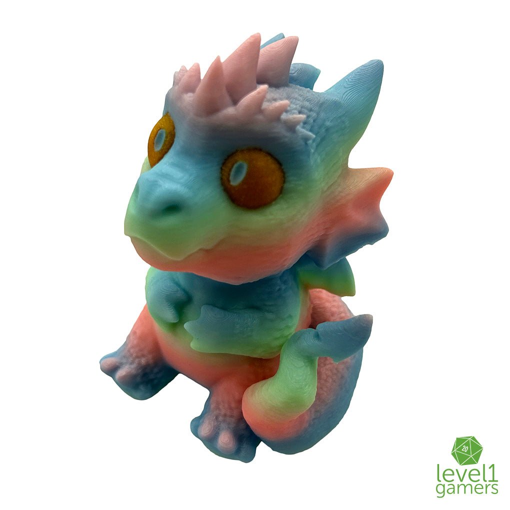 Mystery Color 3D Printed Sitting Dragon Toy Level 1 Gamers