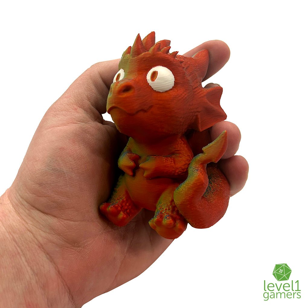 Mystery Color 3D Printed Sitting Dragon Toy Level 1 Gamers