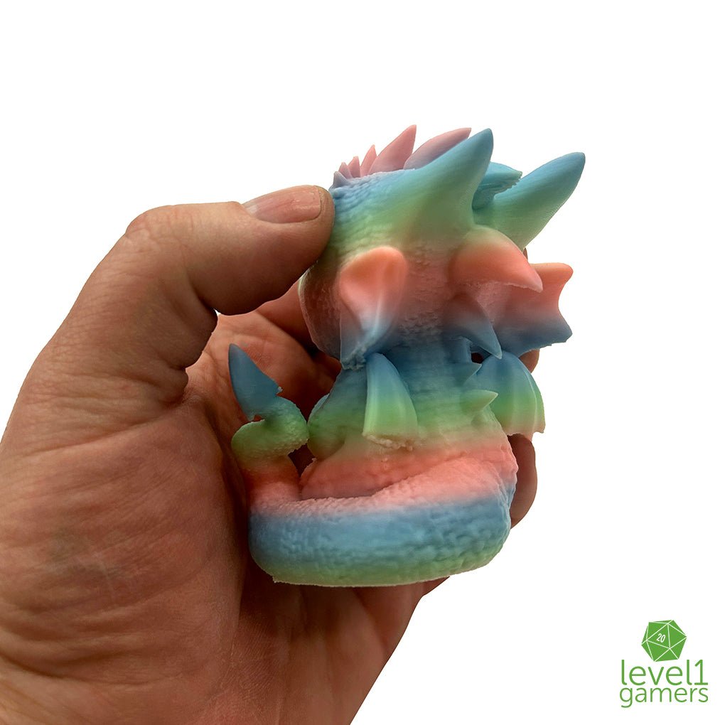 Mystery Color 3D Printed Sitting Dragon Toy Level 1 Gamers