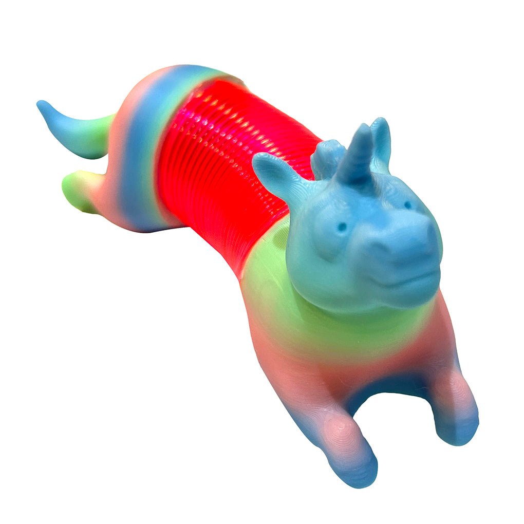 Mystery Gradient 3D Printed Small Unicorn Slinky Level 1 Gamers