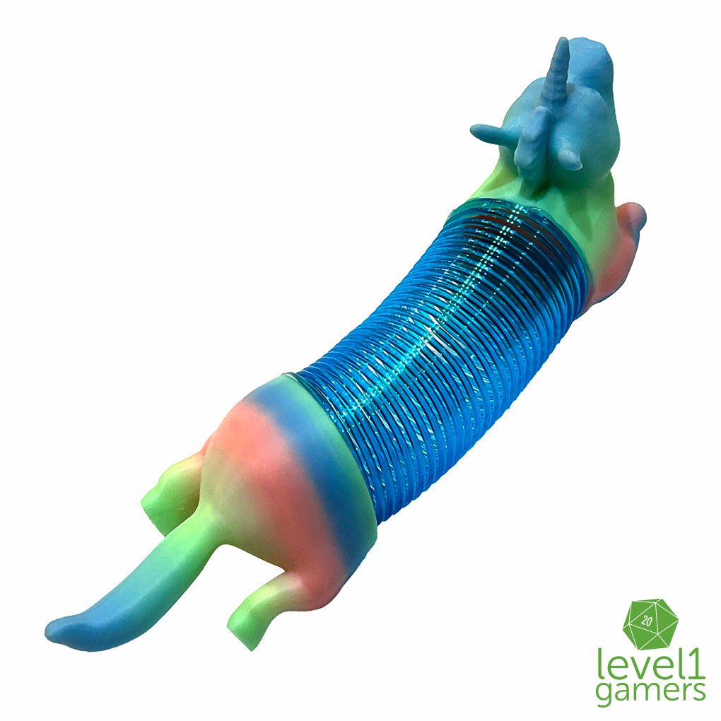 Mystery Gradient 3D Printed Small Unicorn Slinky Level 1 Gamers