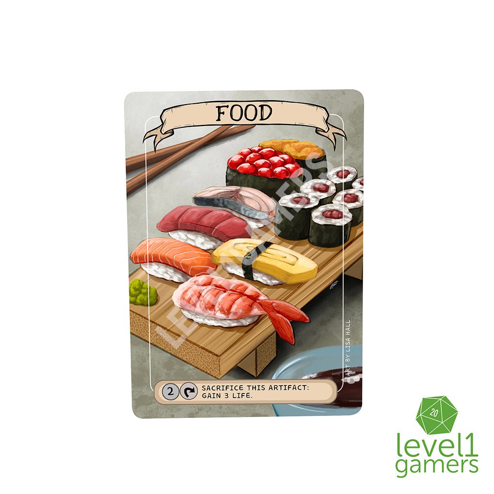 Sushi Food Token Magic Card Pack (5 Cards) - Preorder Level 1 Gamers