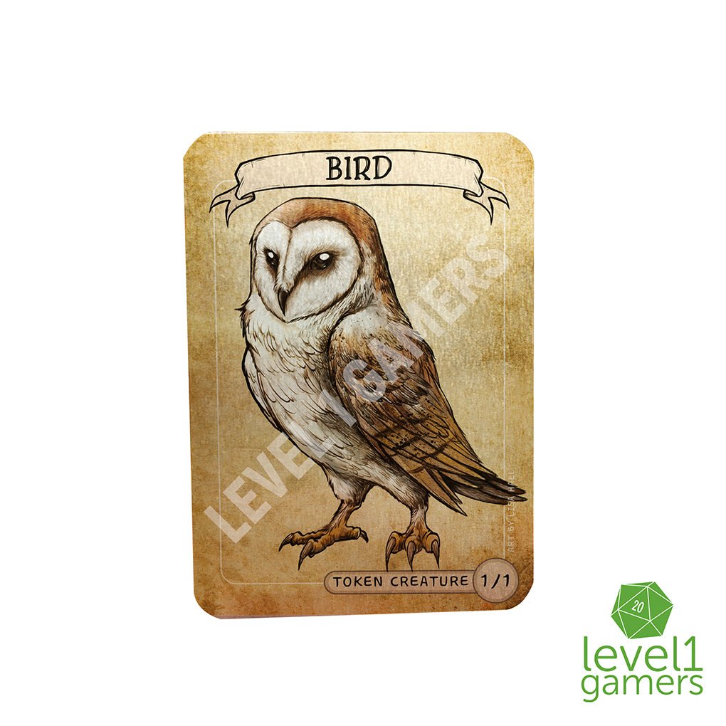 Bird (Owl) - Metal Token Magic Card Level 1 Gamers