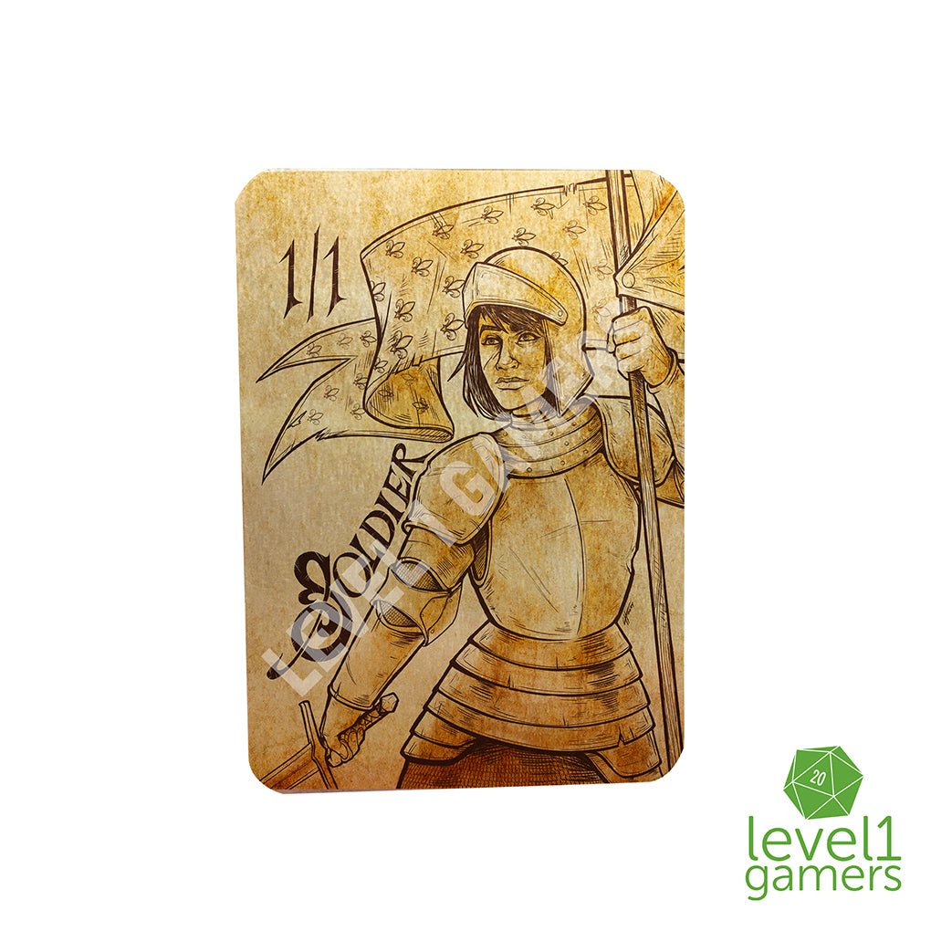 Joan of Arc Soldier - Metal Token Magic Card Level 1 Gamers