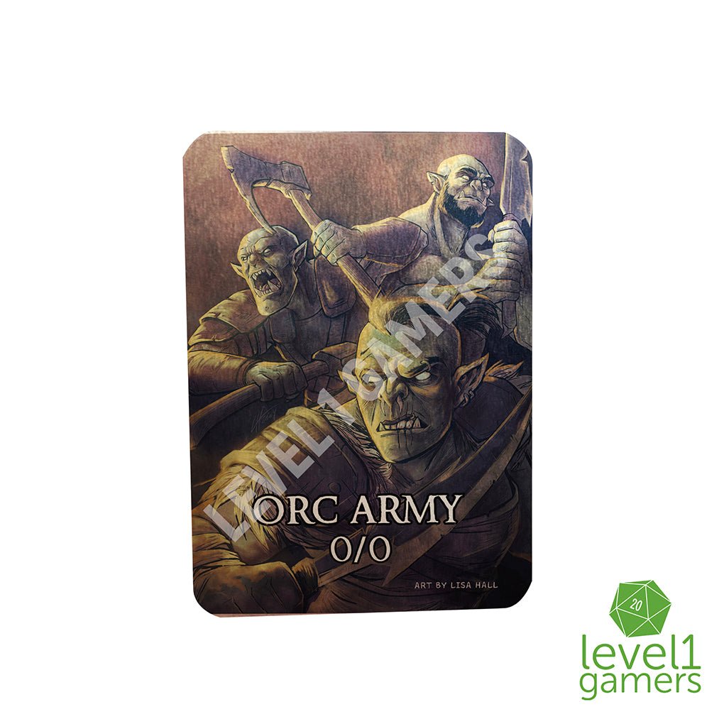 Orc Army Metal Token Magic Card Level 1 Gamers