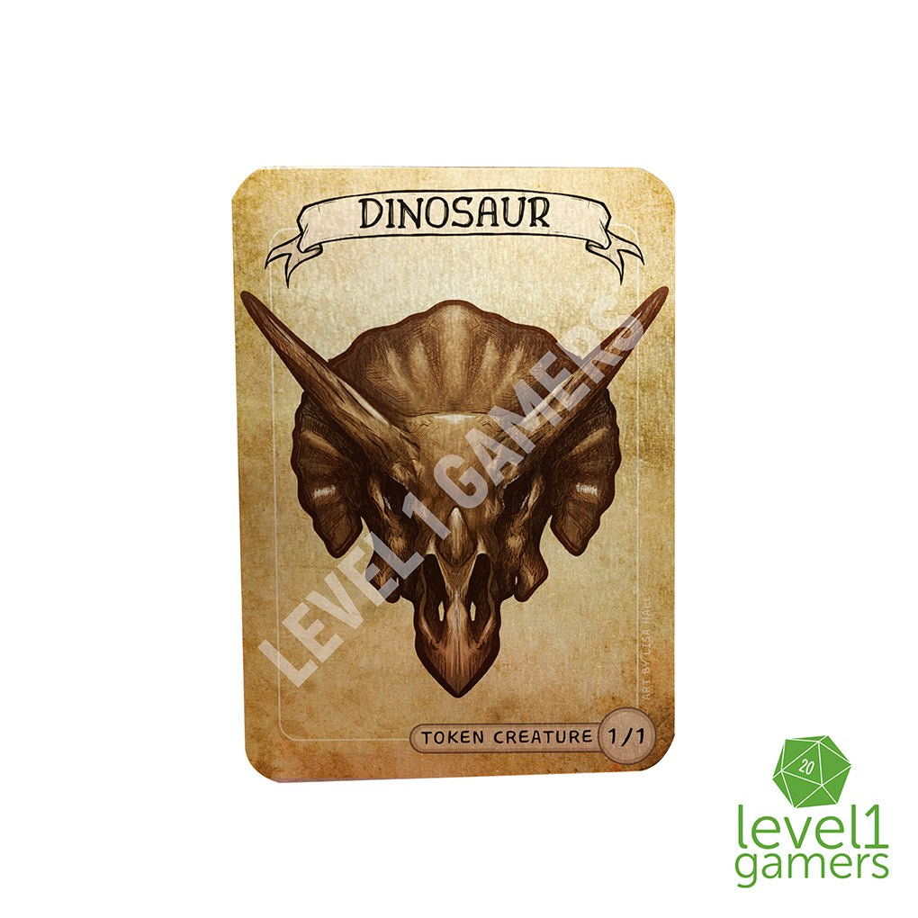 Dinosaur - Metal Token Magic Card Level 1 Gamers