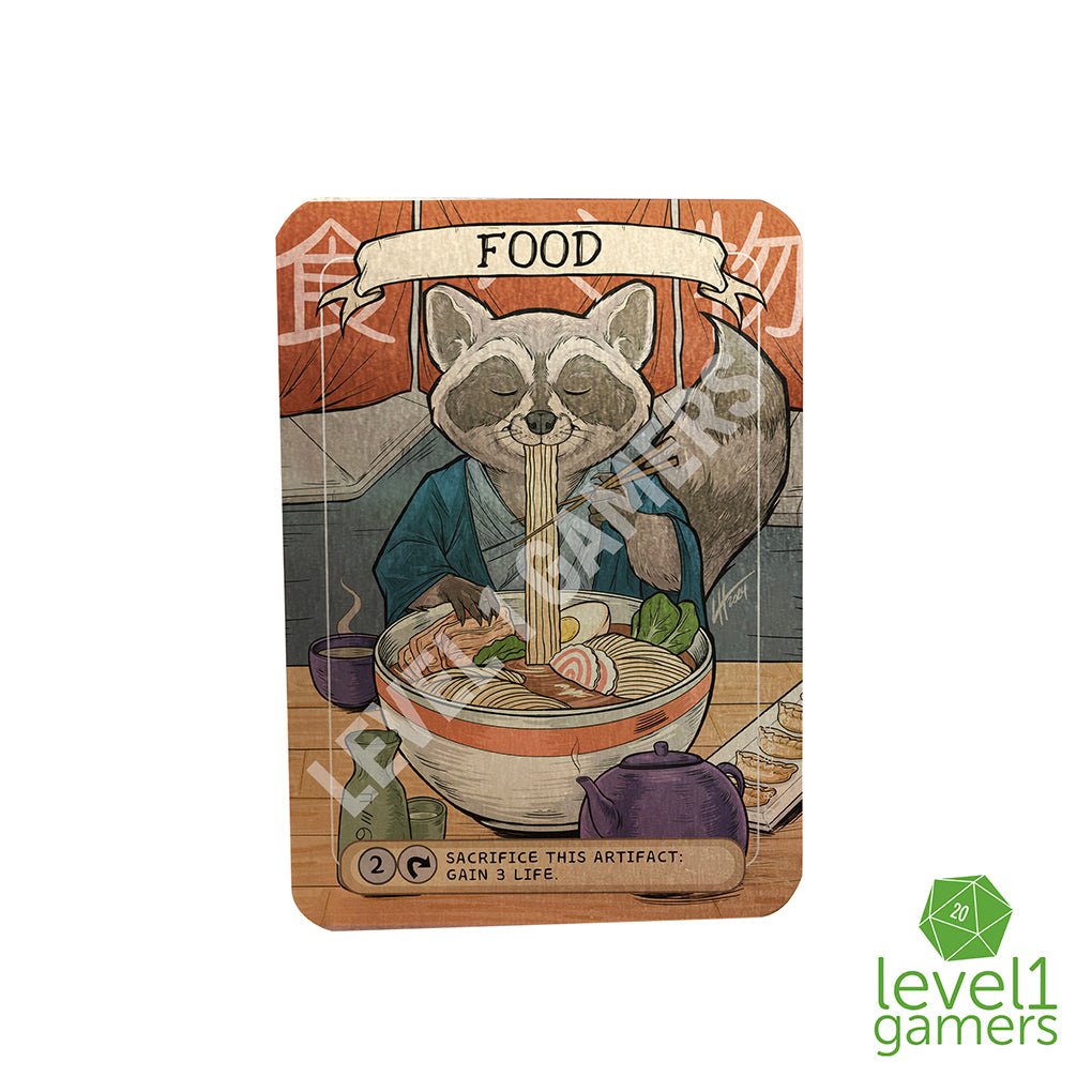 Ramen Raccoon - Metal Token Magic Card Level 1 Gamers