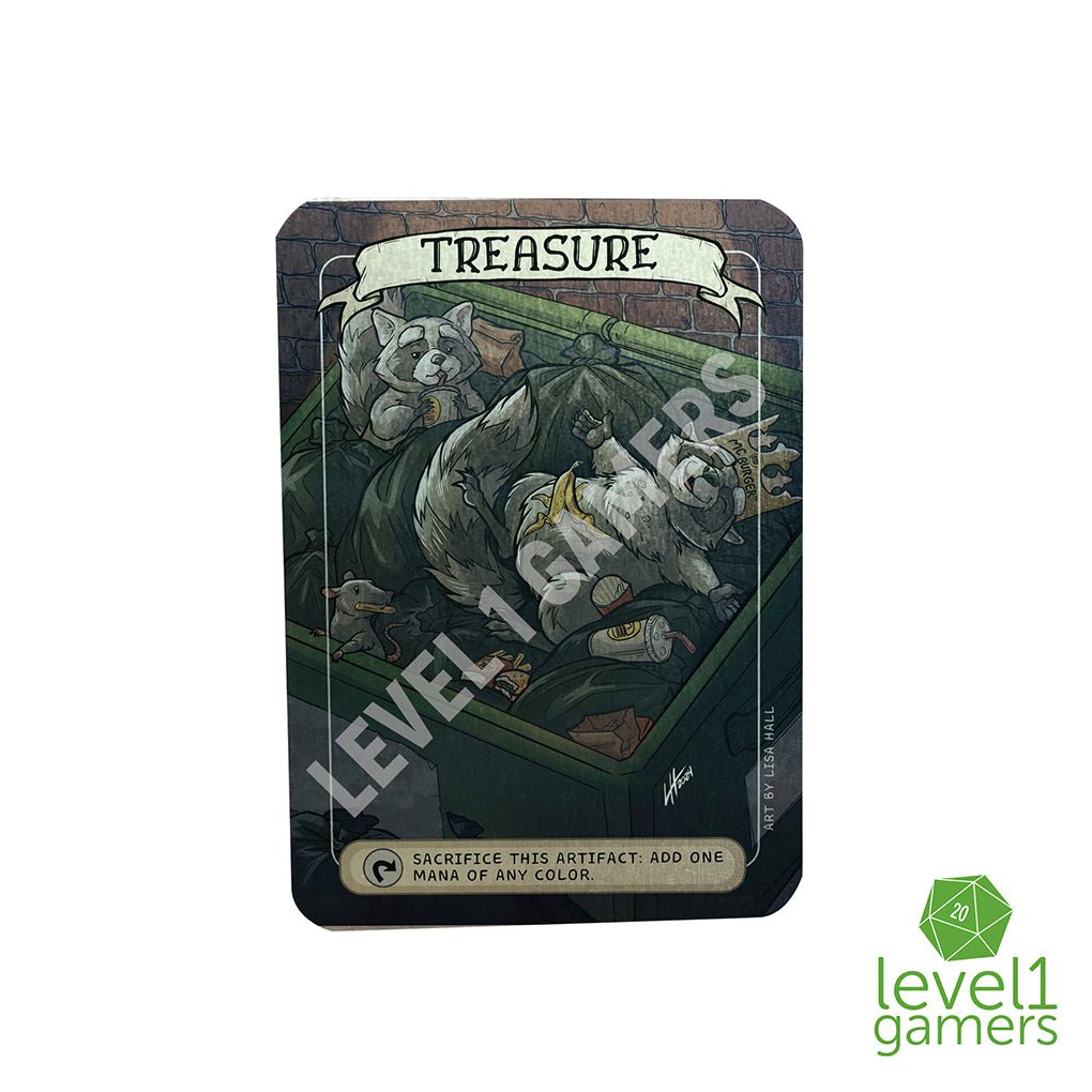 Raccoon Treasure - Metal Token Magic Card Level 1 Gamers