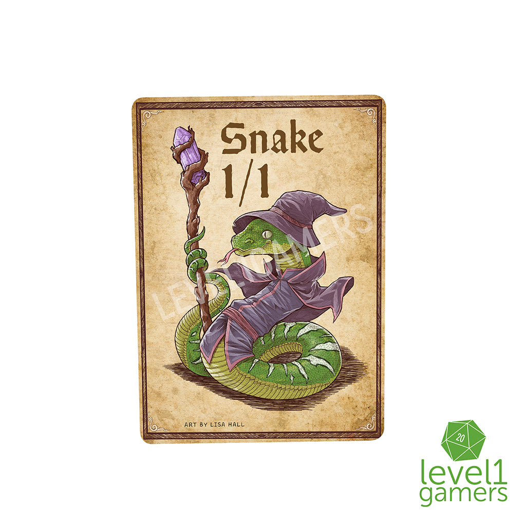 Snake Token Magic Card Pack (5 Cards) - Preorder Level 1 Gamers