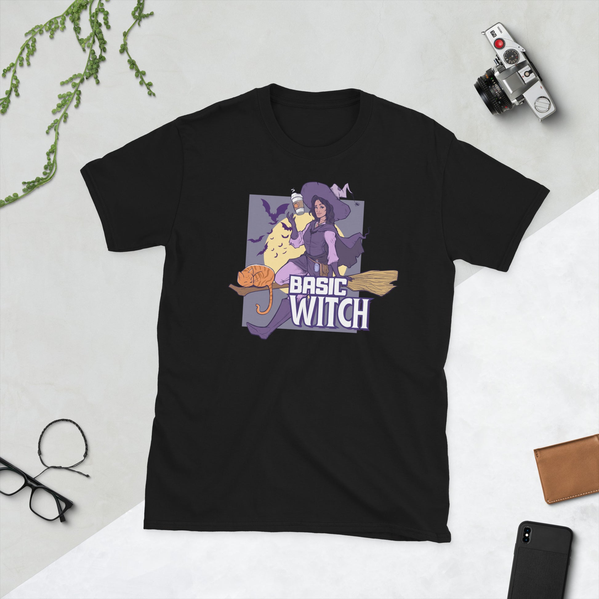 Basic Witch Short-Sleeve Unisex T-Shirt  Level 1 Gamers Black S 
