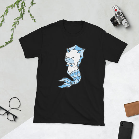 Hippocampus Creature Short-Sleeve Unisex T-Shirt  Level 1 Gamers Black S 