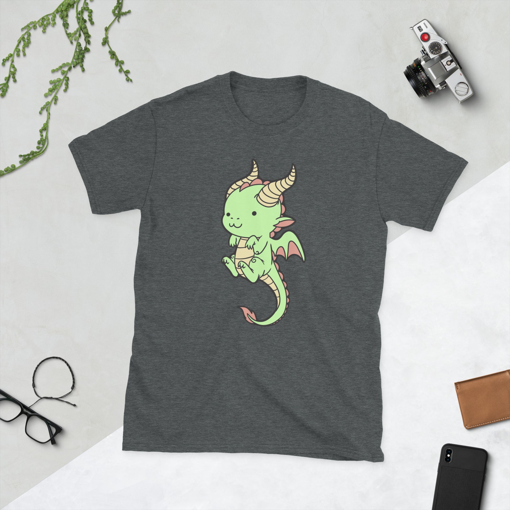 Baby Dragon Short-Sleeve Unisex T-Shirt  Level 1 Gamers Dark Heather S 