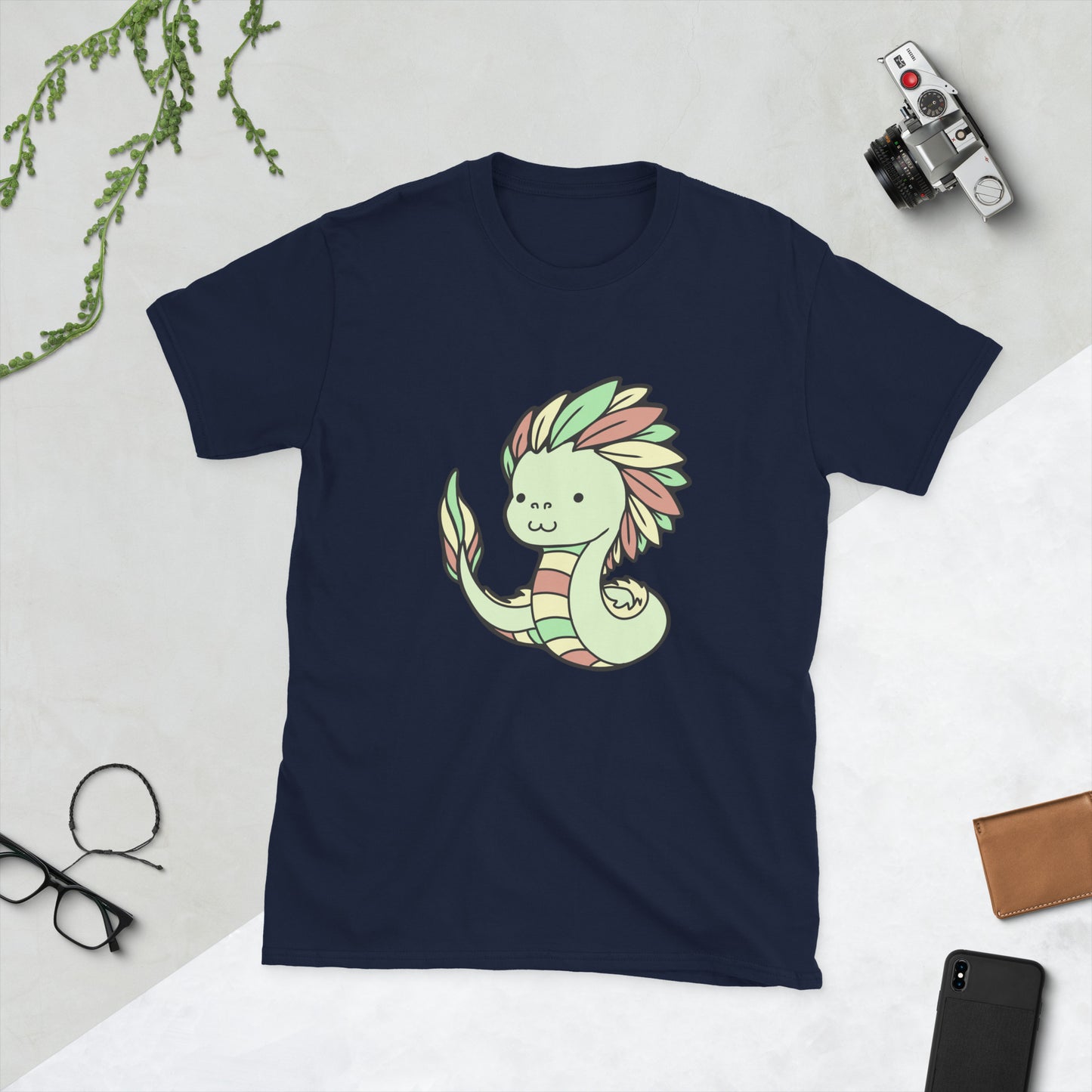 Quetzalcoatl Short-Sleeve Unisex T-Shirt  Level 1 Gamers Navy S 