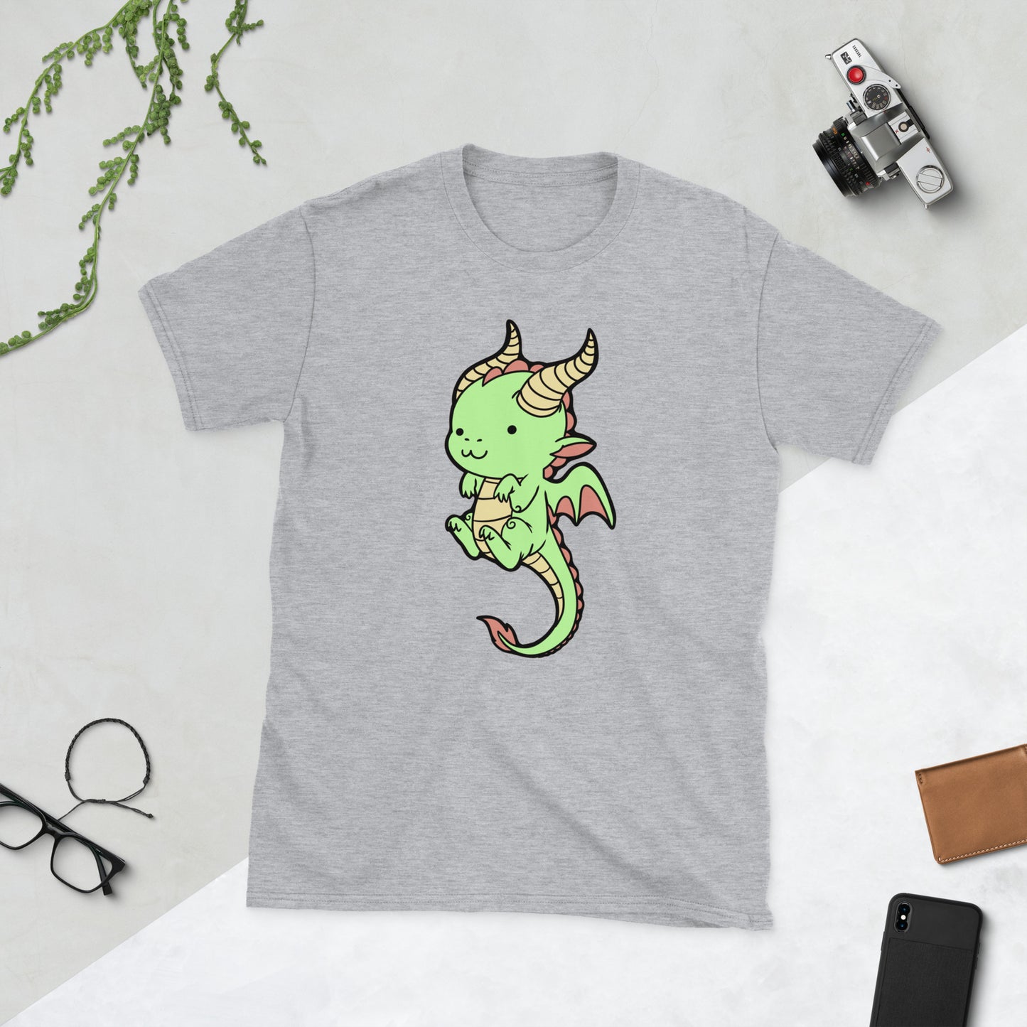 Baby Dragon Short-Sleeve Unisex T-Shirt  Level 1 Gamers Sport Grey S 