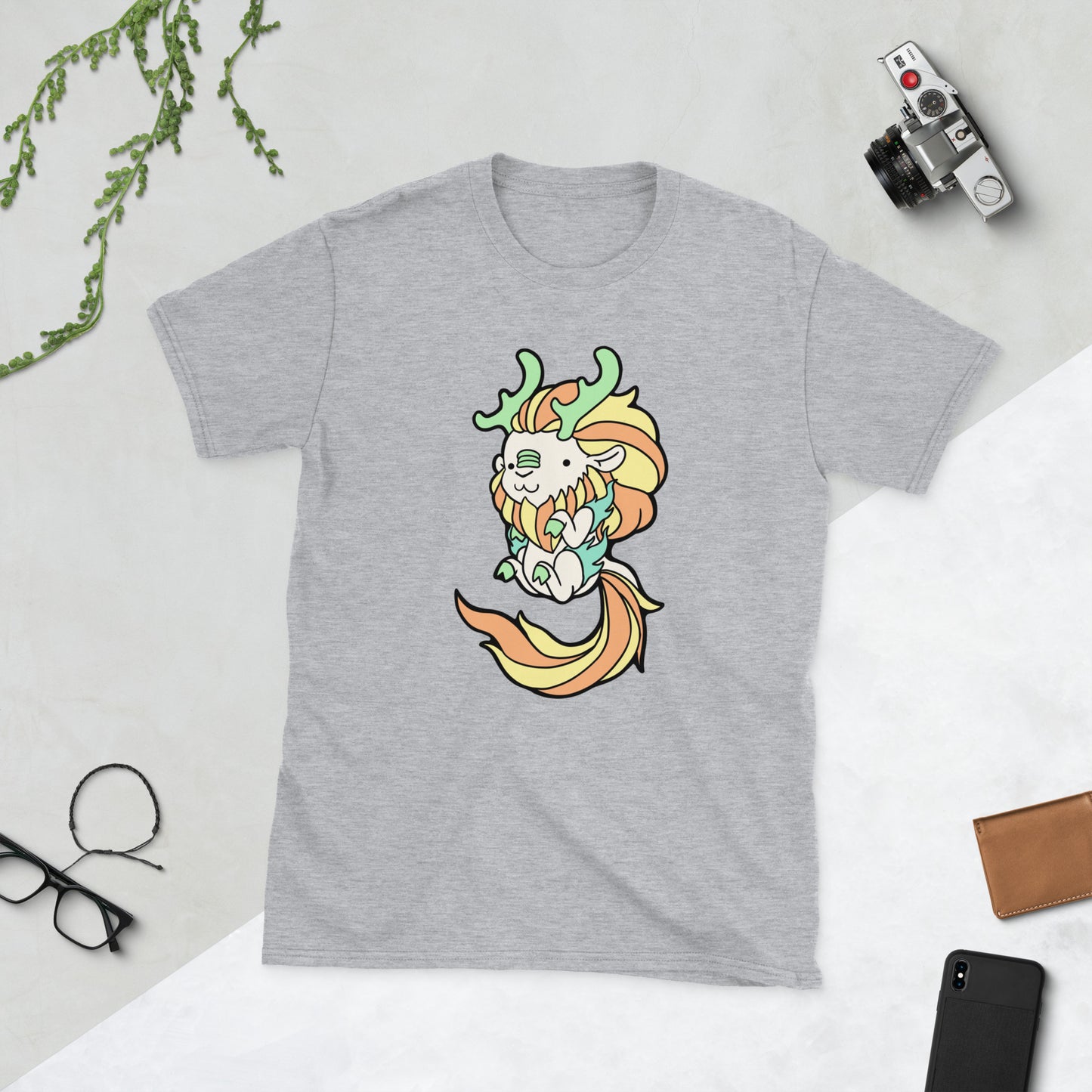 Qilin Short-Sleeve Unisex T-Shirt  Level 1 Gamers Sport Grey S 