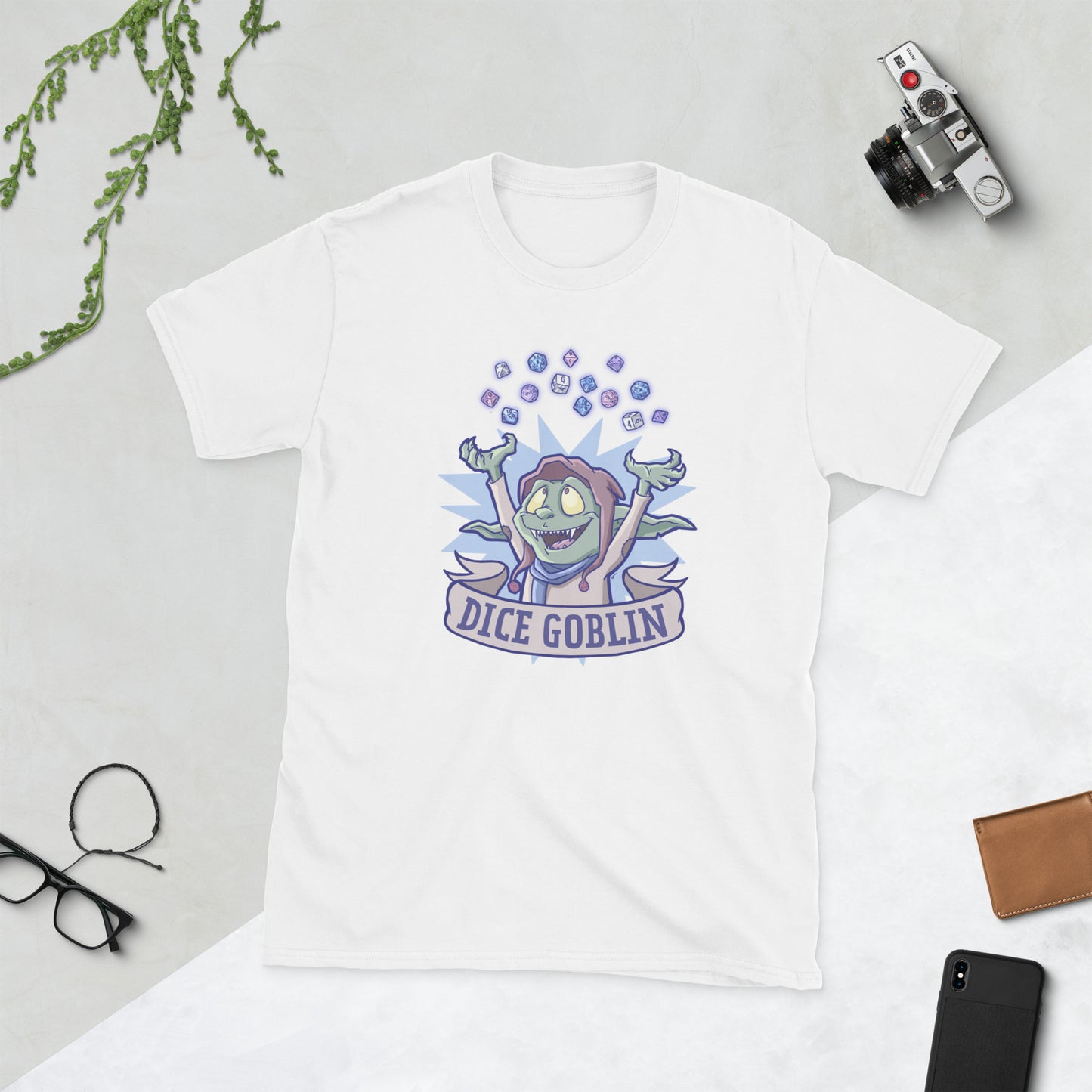 Dice Goblin Short-Sleeve Unisex T-Shirt  Level 1 Gamers White S 