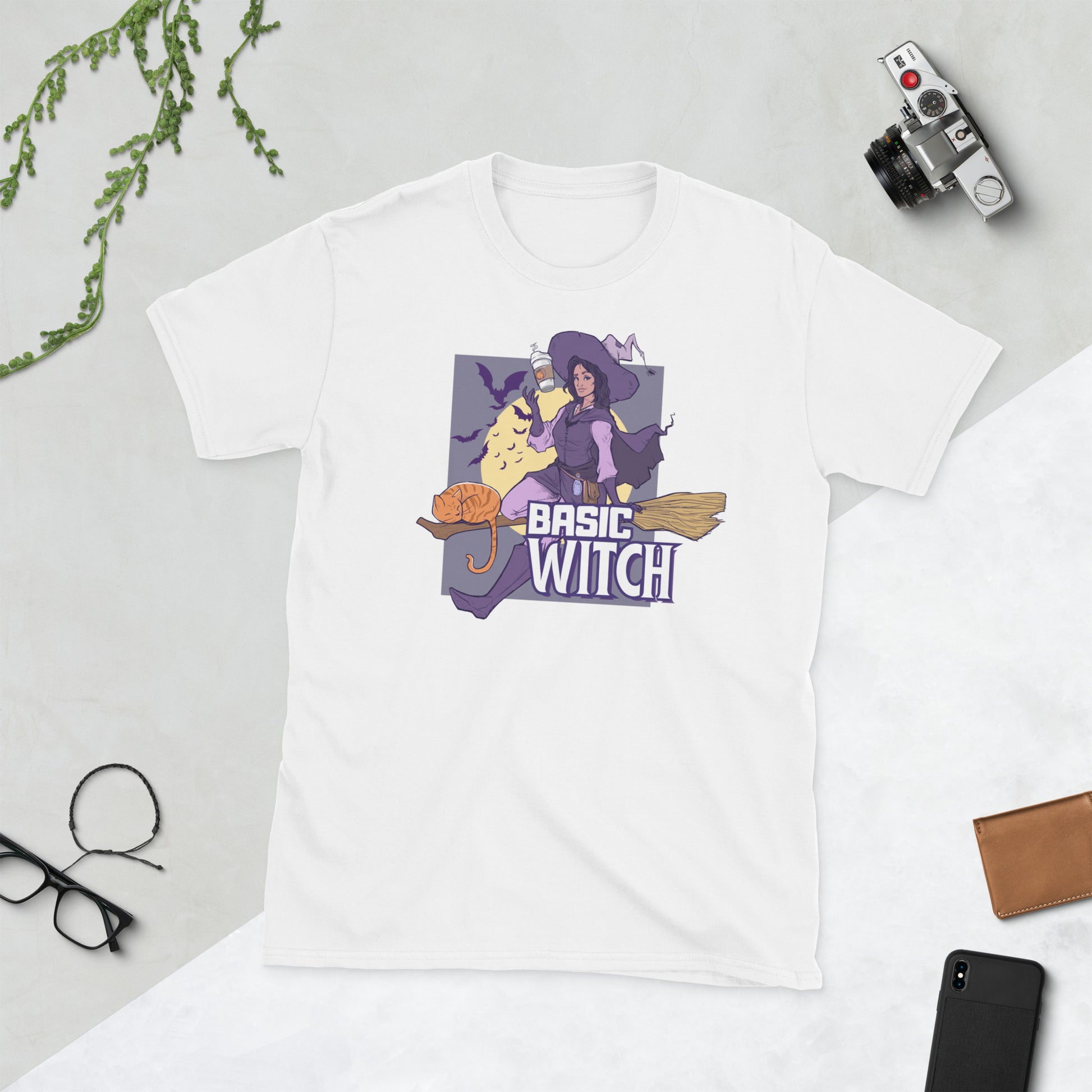 Basic Witch Short-Sleeve Unisex T-Shirt  Level 1 Gamers White S 