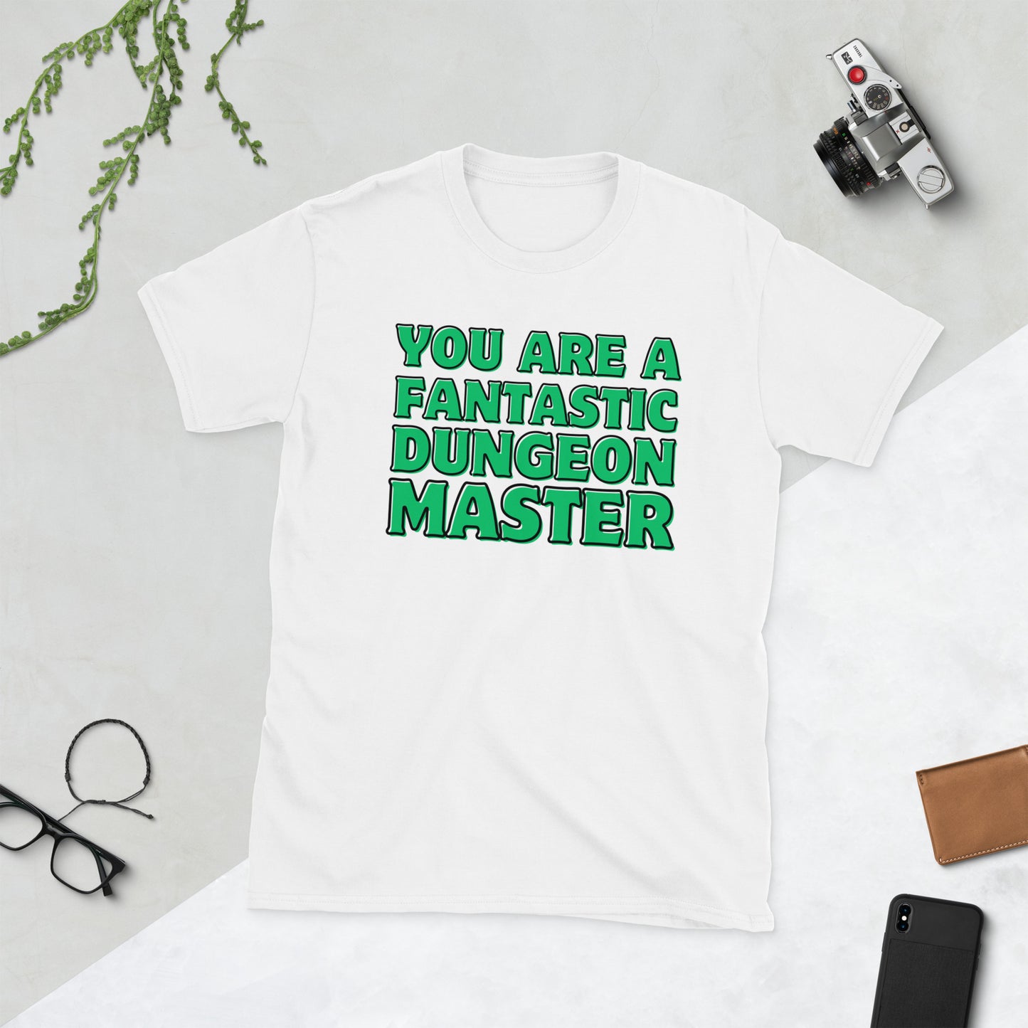 You are a fantastic dungeon master Short-Sleeve Unisex T-Shirt  Level 1 Gamers White S 