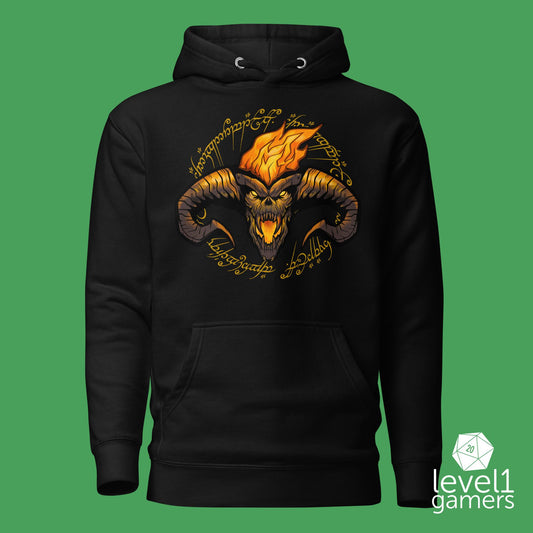 Balrog Unisex Hoodie Level 1 Gamers S