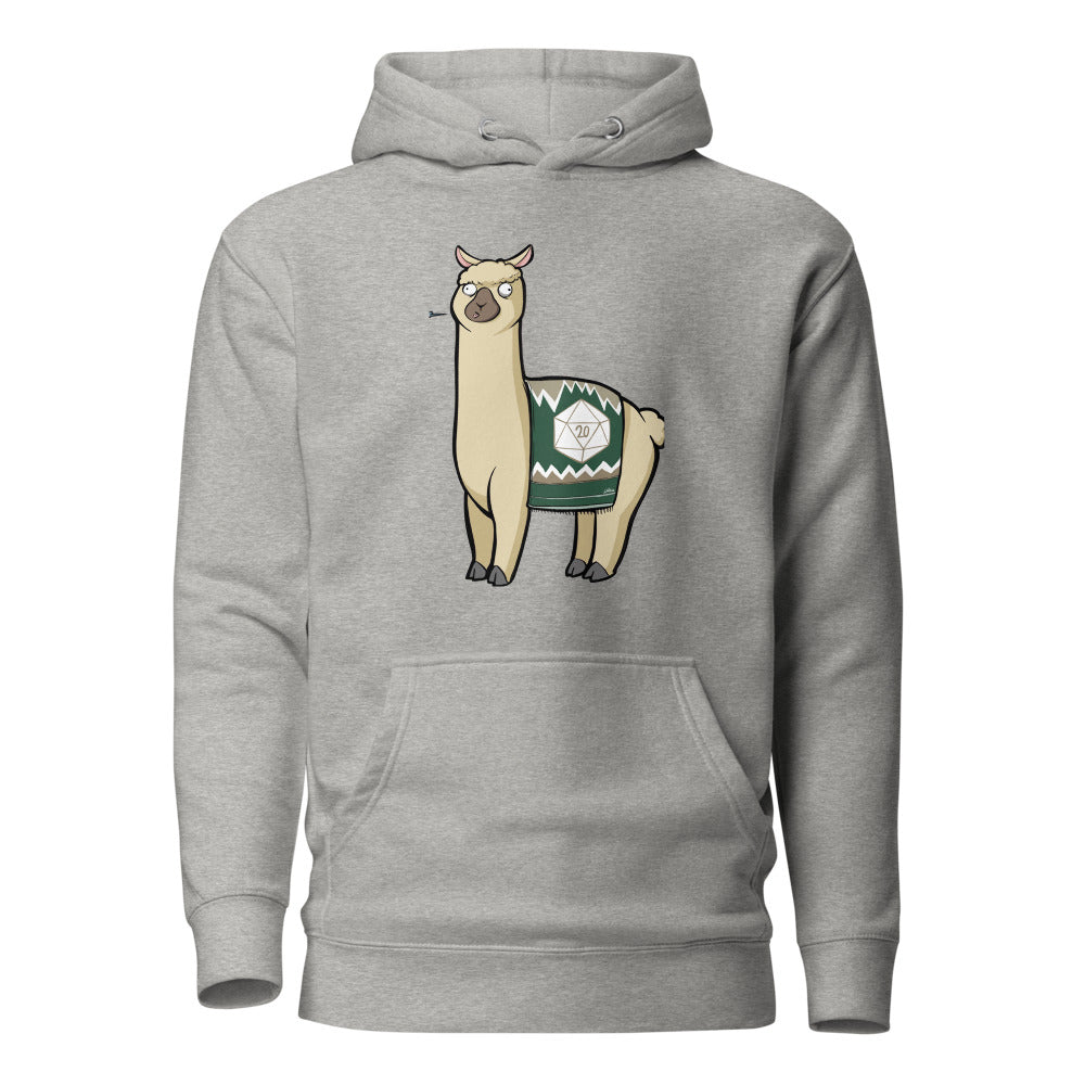 Critical Spit (Llama) Unisex Hoodie  Level 1 Gamers Carbon Grey S 