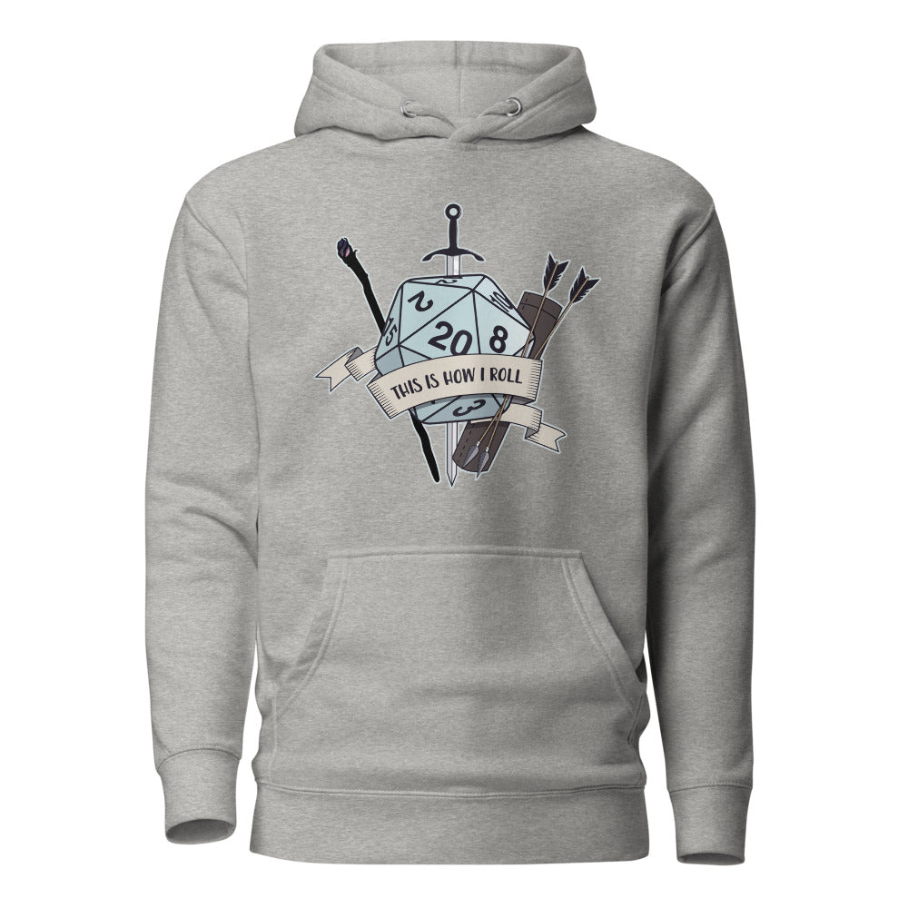 This Is How I Roll Unisex Hoodie  Level 1 Gamers Carbon Grey S 